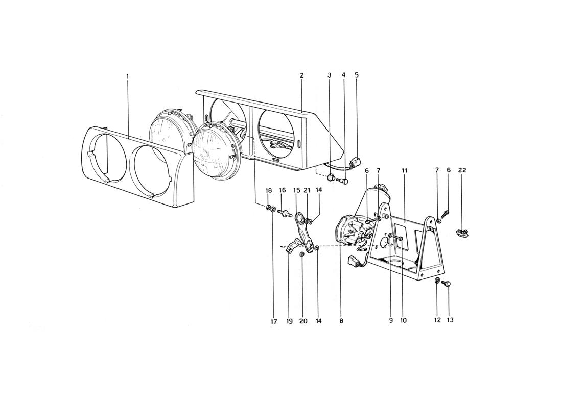 HEADLIGHT LIFTING DEVICE